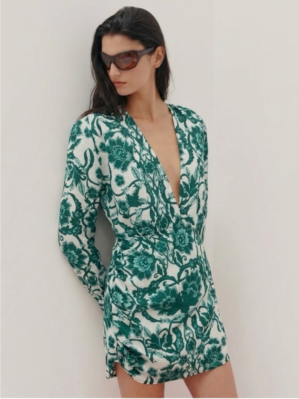NWT Rumer The Label Green and White Floral Bodhi Shirt Dress Size XL